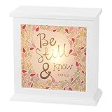 Be Still And Know詩篇46 : 10 8 x 8木製ボックスナイトライトテーブルトップ装飾