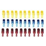 WINGONEER 60pcs(30 Pairs) Quick Splice Electrical Wire Terminals and T-Tap Nylon Fully Insulated Mal