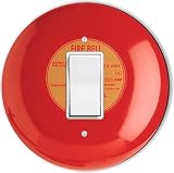 Rikki Knight RND-LSPROCK-95 Fire Alarm Round Single Rocker Light Switch Plate [並行輸入品]
