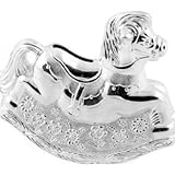 Christening Gifts. Girls Silver Rocking Horse Money Box by The Emporium Christening Gifts