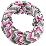 Warmhol Nursing Happens Infinity Breastfeeding Scarf Nursing Covers Grey Chevron (Pink and Grey Chev