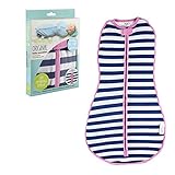 Woombie Original Baby Swaddle, Navy Stripe Girl, Big Baby 14-19 Lbs by Woombie