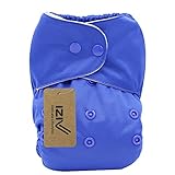 iZiv新生児1厚いおむつ付きオーガニック幼児防水/調整/再利用可能/洗えるポケット布おむつのフィット赤ちゃん0.5-3歳（ダークブルー）