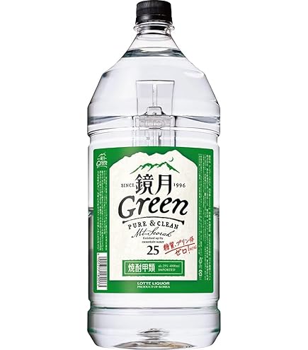 Amazon.co.jp: 韓国焼酎 鏡月 25度 Green ペット 4000ml [ 焼酎