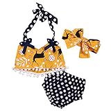 ベビー服　チョッキ+ショートパンツ+ベビーヘッドバンド コットン 0~24ヶ月 3点セット (80)