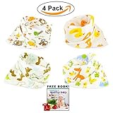 Bandana Baby Bibs Cute Zoo Fun For Girls and Boys 100% Cotton Super-Stylish Anti-Smell Anti-Bacteria