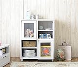 ディスプレイ ラック 収納棚 美しい木目調 ディスプレイラック ホワイト