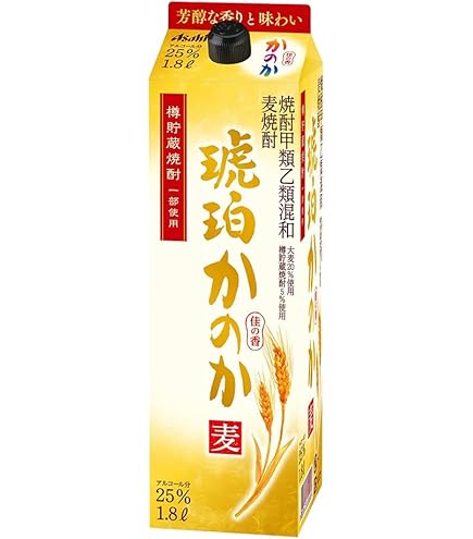 Amazon.co.jp: 麦焼酎 かのか 25度 1800mlパック 2ケース（12本