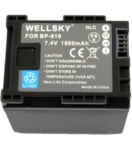 Amazon | NinoLite BP-808D BP-809 互換 バッテリー キャノン IVIS HF