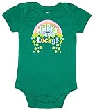 聖パトリックの日ベビーGirls Onsies 0 – 3 ( Happy Go Lucky )