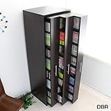 【予約販売4月下旬予定】3連 スリムラック 本棚 薄型 スライド コミック収納 漫画収納 マンガ収納 キャスター付き 書棚 大容量 木製 ダークブラウン TCP348BR