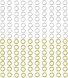 丸カン 約600個入り ジャンプリング マルカン リング 金具セット 基礎パーツ ジュエリー DIY用 手芸用品 クラフト用品 アクセサリーパーツ ハンドメイド 手作り (4mm, ゴールド+シルバー)