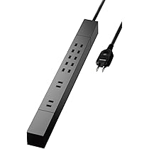 Amazon.co.jp: エレコム 電源タップ 雷ガード 7個口 回転式 ほこり