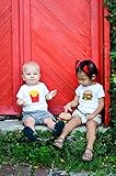 チーズバーガーとフライドポテト柄ロンパースnewborn-24months(50-95)　可愛いくておもしろい海外デザイン おもわず笑顔になっちゃうユニークなベビー服