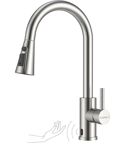 Amazon.co.jp: APPASOタッチレスキッチン水栓、引出し式