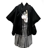 七五三 黒無地 5歳 5才 男児 トータル13点フルセット 男の子 着物 紋付羽織袴 紋付袴/