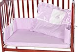 Baby Doll Bedding Gingham with Bear Applique Mini Crib/ Port-a-Crib Bedding Set, Lavender by BabyDol
