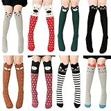 (エレキモチーブ) ElecMotive 8足セット ソックス 女の子 ハイソックス 靴下 3-8歳