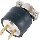 GE 52160 15A 125V Heavy Duty Polarized Plug with Metal Cord Clamp [並行輸入品]