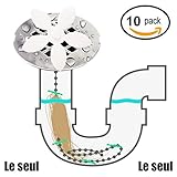 10パックホームクリーニングブラシツールドレンスネークヘアー機器/オーガータイプドレンクロッグリムーバーツールドレンクリーナー（小）