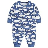 Cozy Maker（C&M）ロンパース カバーオール ベビー服 赤ちゃん 服 ベビー 男の子 新生児 生まれたてBABYへ アウター 出産祝い ジャンプスーツ 爬行服 プレゼント ギフト 前開き 鯨