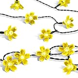 ソーラー文字列ライト S-50flower-warmwhite