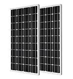 ECO-WORTHY 100W ソーラーパネル 2個 12Vバッテリー用 200w ソーラーパネル太陽光パネル