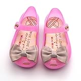 Onuneed 女の子　ベビー用シューズ　　光り　リボン付き　可愛い　サンダル 1-3歳 (13.5, ピンク)