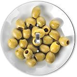 Rikki Knight RND-LSPS-49 Olives on Plate Single Toggle Light Switch Plate, Green [並行輸入品]