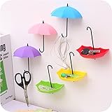 crookee センスある空間演出に 傘型壁掛け 壁フック 小物入れ 鍵掛け 収納グッズ （緑...