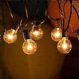 DeepLite 25 Feet G40 Globe Bulbs String Lights with Extendable Connectors, Ideal for Indoor & Outdoo