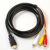 ICEBANG　HDMI A/M TO RCA3 変換ケーブル　DVDプレイヤー対応　 テレビ　端子　高品質　（1.5m）