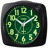 ランデックス(Landex) 目覚まし時計 アナログ 連続秒針 ポールスタァLC 集光文字盤 ブラック YT5220BK
