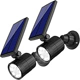 Lucktao ソーラーライト LED センサーライト 屋外照明 800LM 8LED ワイヤレス 人感センサーライト 軒先 壁掛け 庭先 玄関周りなど対応外灯 防犯用品 夜間自動点灯 2個セット