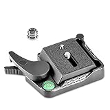 NEEWER ブラックアルミ合金のクイックリリース QRプレートアダプター 1/4"ーム三脚に適用 (1個)