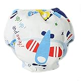 エルフ ベビー(Fairy Baby)ベビー用トレーニングパンツ 再利用可能 綿 防水 可愛い飛行機柄 サイズ：80