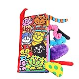 Hosim Soft Baby Animal Tails Cloth Book - Animal Puzzle Touch and Feel Cloth Activity Books for Infa