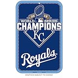 MLB Kansas City Royals Wood Sign 2015年ワールドシリーズチャンピオン、11 " x17、"チームカラー