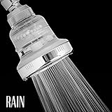 降雨シャワーヘッド 塩素を除去して水を浄化する 3設定 マッサージシャワーヘッドフィルター 髪と肌の乾燥を防ぎます ウォールマウント高圧 バスルームのシャワーヘッド