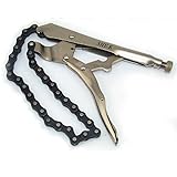 NUZAMAS 9 " | 23cm フックレンチ ッキングチェーンクランプバイススチールプライヤーロックグリップレンチオイルフィルターパイプカッターバイス（チェーン18" 49cmロング）