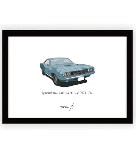 Amazon.co.jp: ポスター ビンテージカーポップアート アメ車 A2額入り