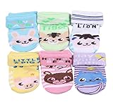 (ビグッド)Bigood ベビー靴下 新生児 ソックスセット 可愛いアニマル柄 コットン キッズ 子供 滑り止め靴下 女の子 ショートソックス 6足入りセット ミックス 混色