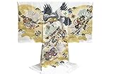 お宮参り 着物 男の子 初着 産着　om-m-377 【家紋入れ（五ツ紋）無料，男の子用お守りフードセット，贈答用化粧箱，きもの保存用たとう紙 プレゼント！】