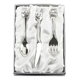 Silver Plated Noah's Ark Cutlery Set Ideal Christening or Baby Gift by Widdop
