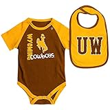Infants NCAA Wyoming Cowboys Onesideとよだれかけセット（チームカラー）