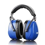 CK Tech 防音イヤーマフ 遮音値25dB 金属なし 耐摩素材 超弾力性 聴覚保護 子供用 自閉症 聴覚過敏 騒音対策 勉強等様々な用途に (ブルー)