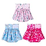 CuteBone 犬 マナーベルト おむつカバー 布 ミス 生理 パンツ 雌犬 お出掛け 散歩便利 3枚セット 中小型犬用 QBD01S-JP