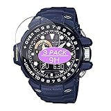 3枚 VacFun ガラスフィルム ， CASIO カシオ G-SHOCK GWN-1000B GWN1000B シリーズ 向けの 強化ガラス フィルム 保護フィルム 保護ガラス ガラス スマートウォッチ と互換性のある 液晶保護フィルム 腕時計