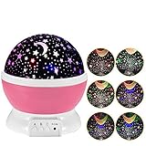 MOCREO(モクリオ) LEDインテリアライト イルミネーション 投影ランプ 夜空プロジェクター クリスマスムード（ピンク）