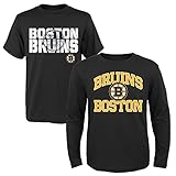 NHLユースBoys 8 – 20 Bruins 2piece Long &半袖Tシャツセット L ブラック